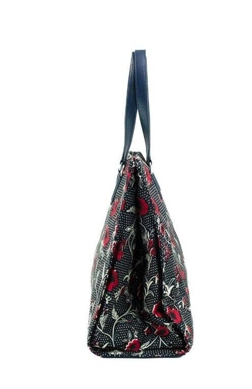 Bolso de mano de nailon mediano con estampado retro batik de Tory Burch