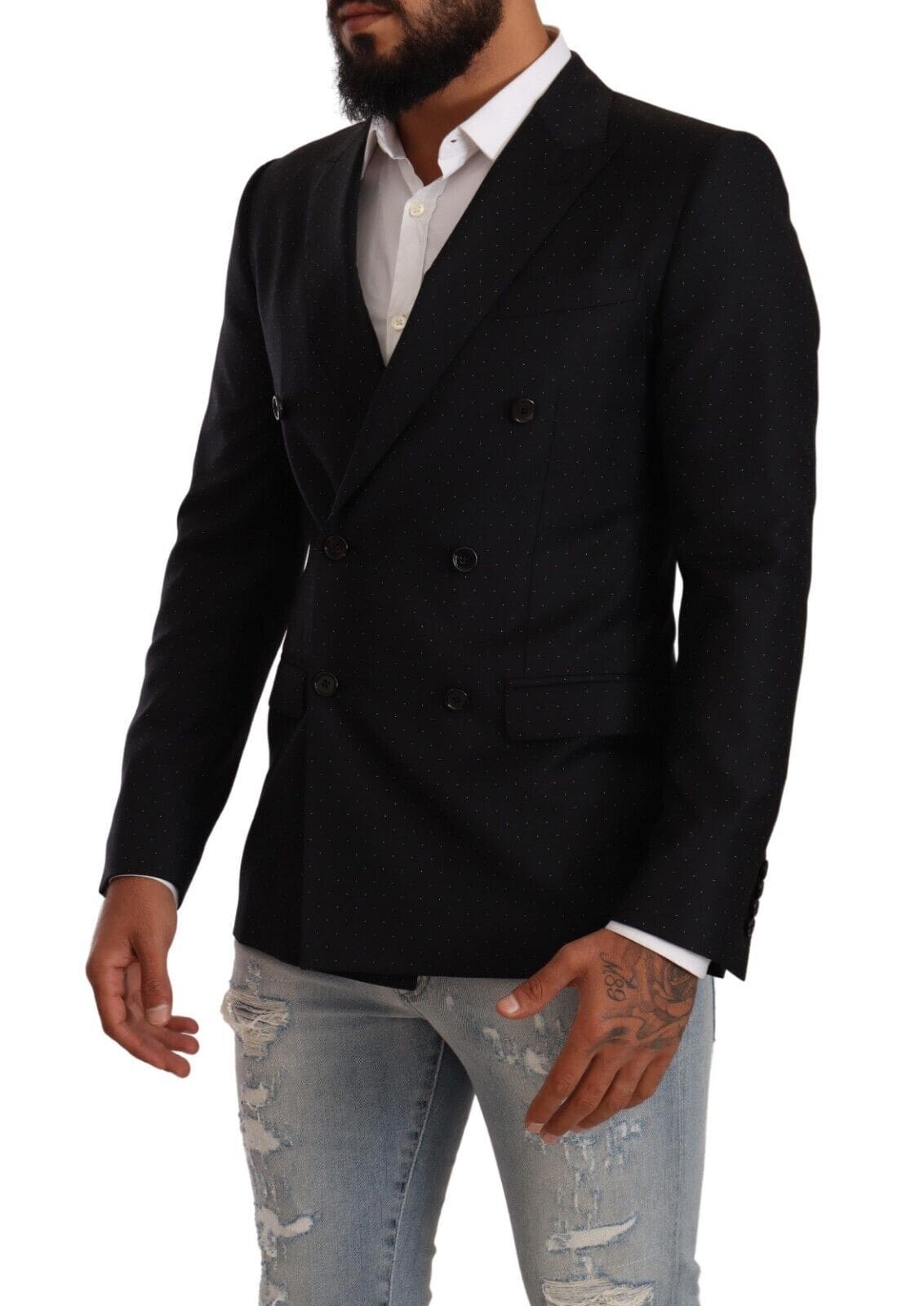 Blazer formel élégant à pois noirs Dolce &amp; Gabbana