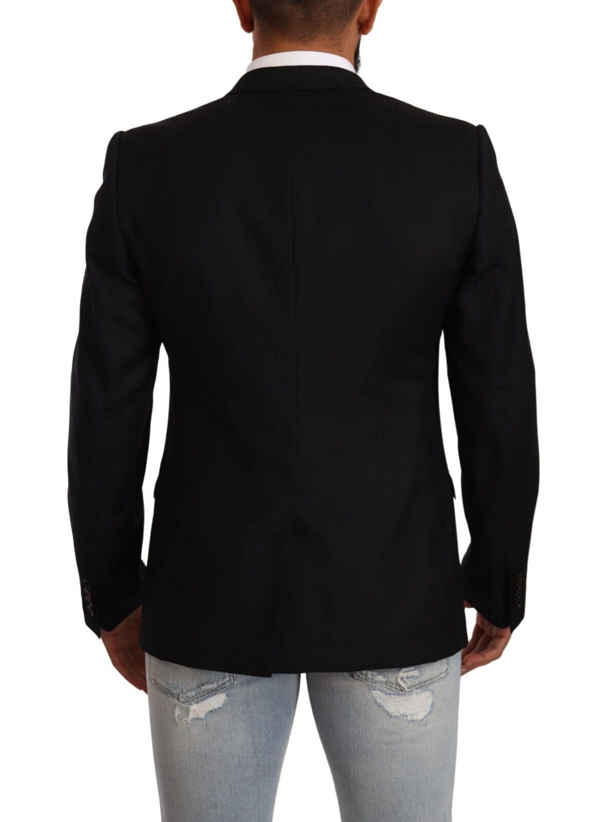 Blazer en laine vierge noire exclusif à Dolce &amp; Gabbana