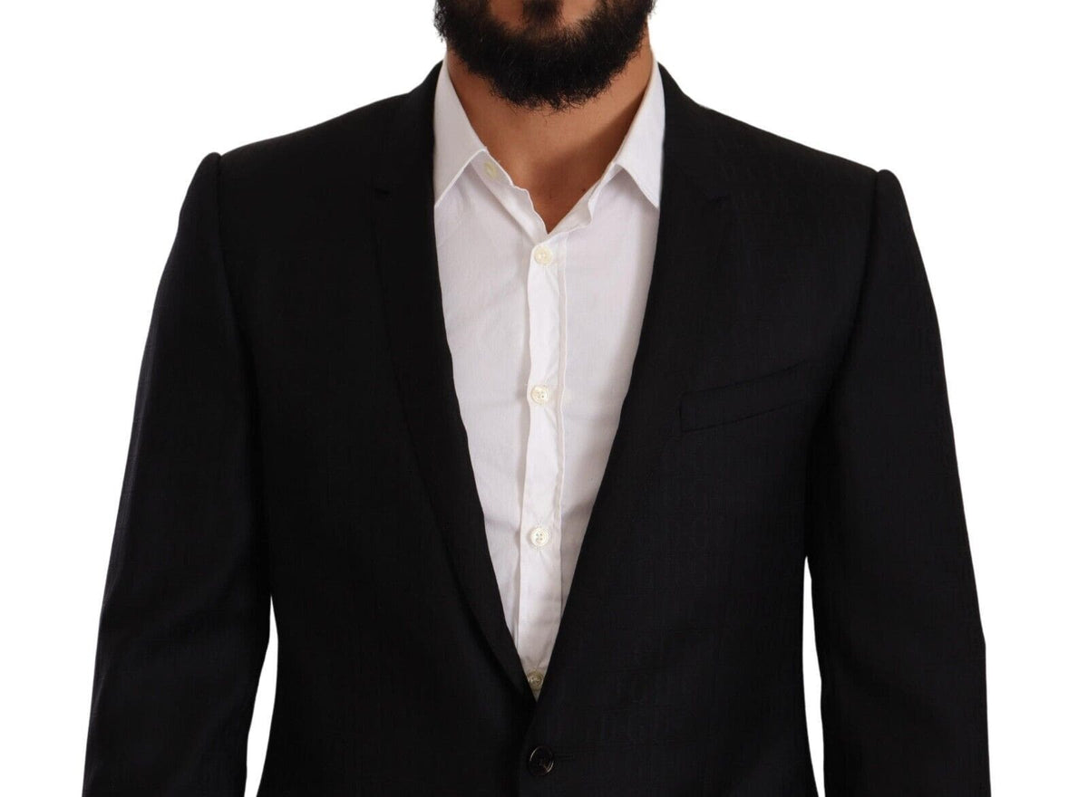 Blazer en laine vierge noire exclusif à Dolce &amp; Gabbana