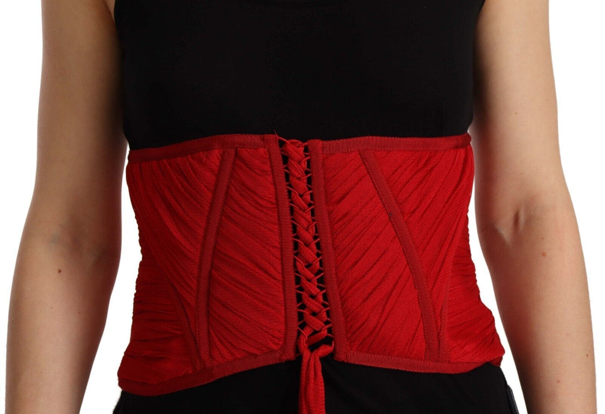 Haut corset en soie rouge élégant Dolce &amp; Gabbana