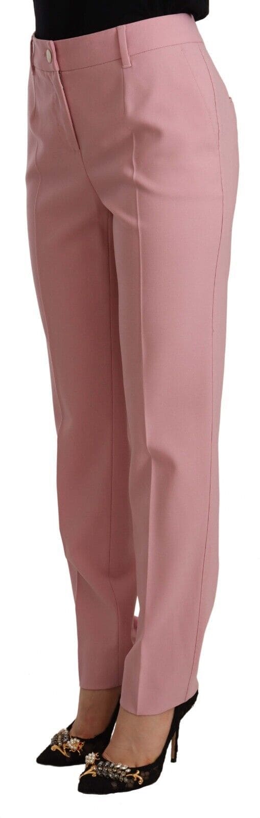 Pantalon taille haute rose élégant Dolce &amp; Gabbana