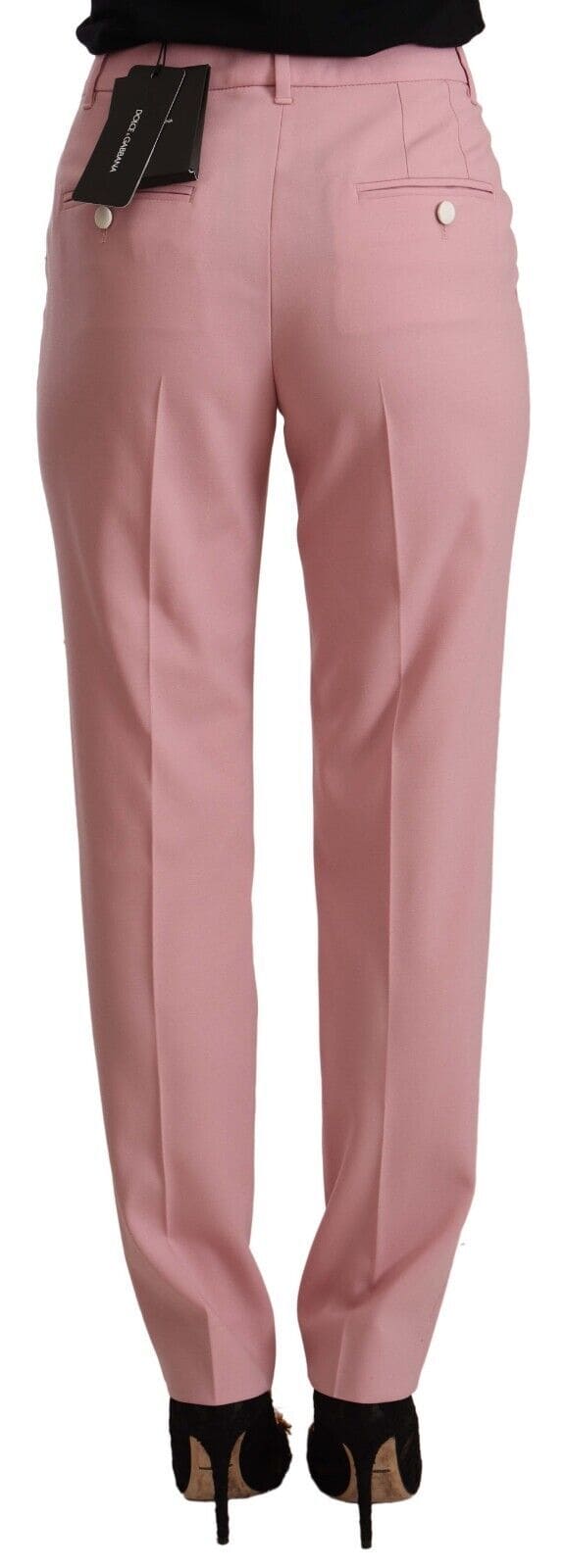 Pantalon taille haute rose élégant Dolce &amp; Gabbana