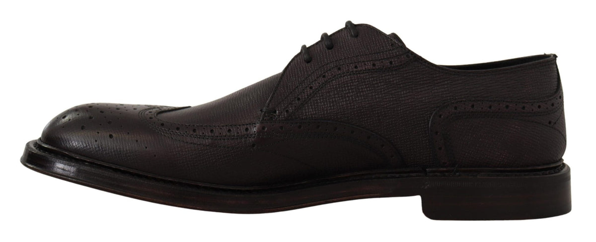 Zapatos formales elegantes con punta de ala en color morado de Dolce &amp; Gabbana para hombre