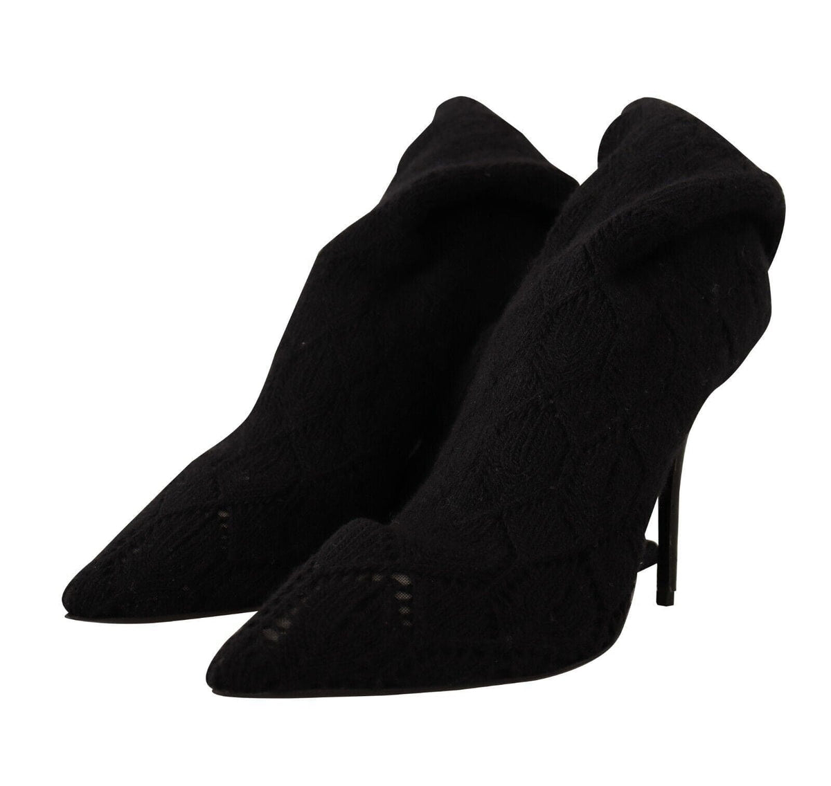 Bottes-chaussettes extensibles noires élégantes Dolce &amp; Gabbana