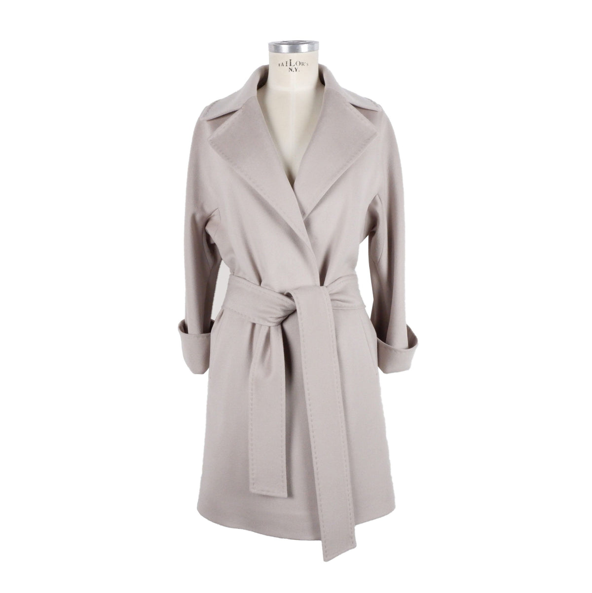 Elegante chaqueta de lana beige - Fabricada en Italia