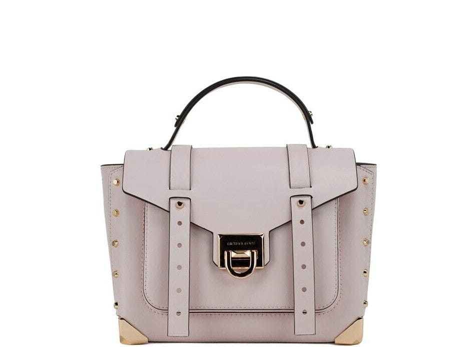 Bolso de mano con asa superior de piel color rubor empolvado Manhattan de Michael Kors