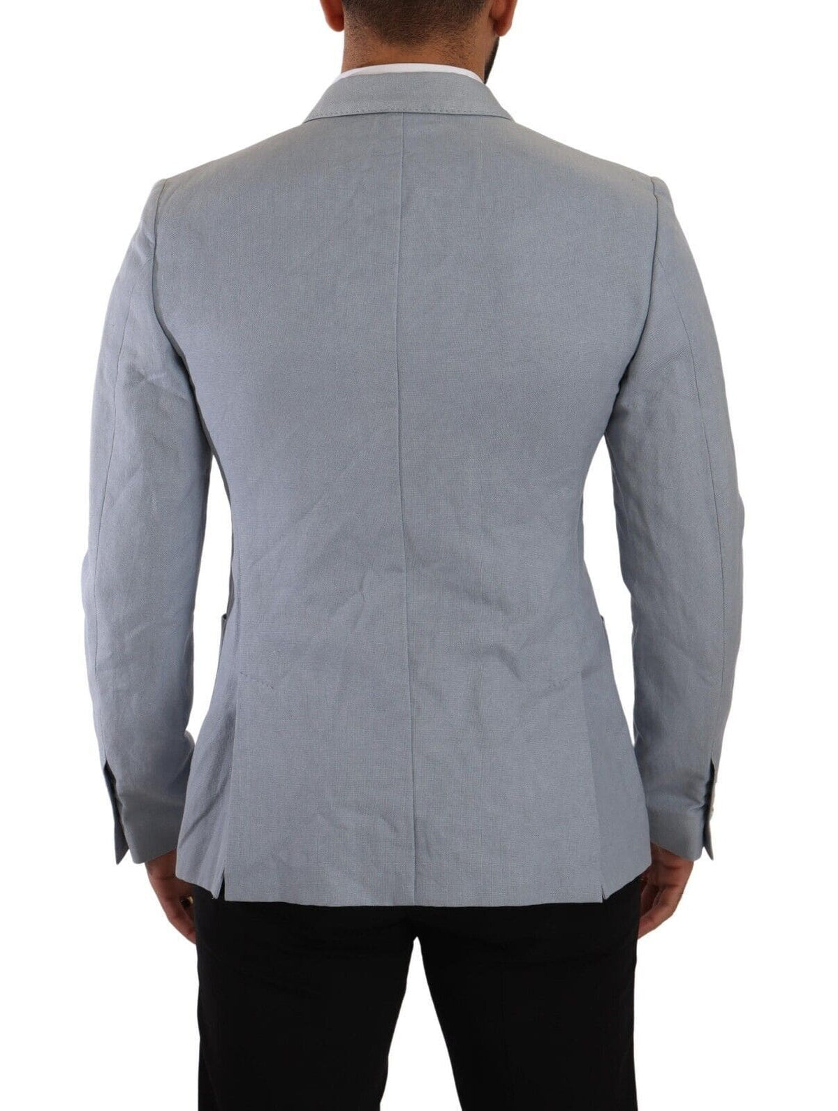 Blazer croisé bleu clair élégant coupe slim Dolce &amp; Gabbana