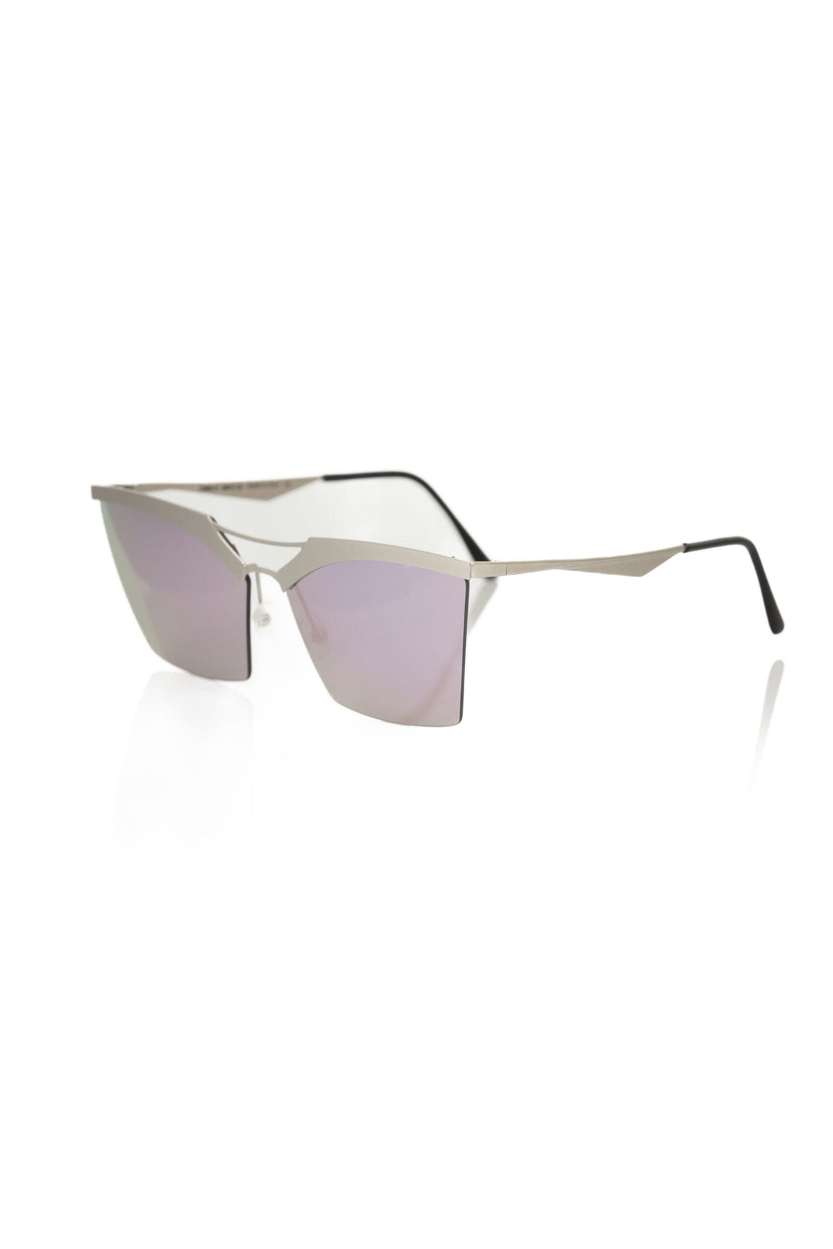 Lunettes de soleil Clubmaster argentées chics de Frankie Morello avec verres teintés