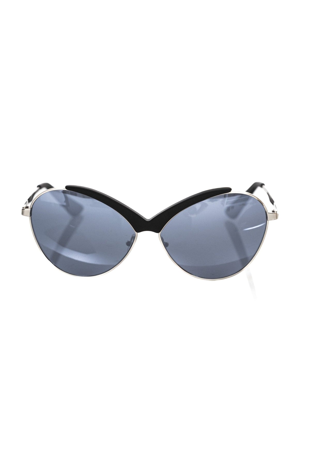 Frankie Morello Black Metallic Women Sunglass