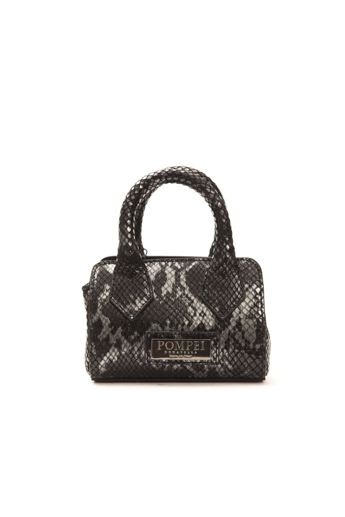 Minibolso elegante de piel con estampado de serpiente y diseño Donatella de Pompei