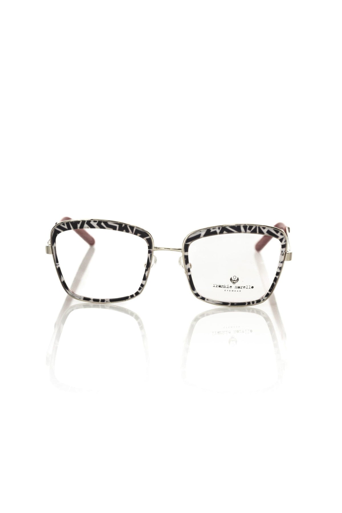 Gafas cuadradas con estampado de cebra elegante de Frankie Morello