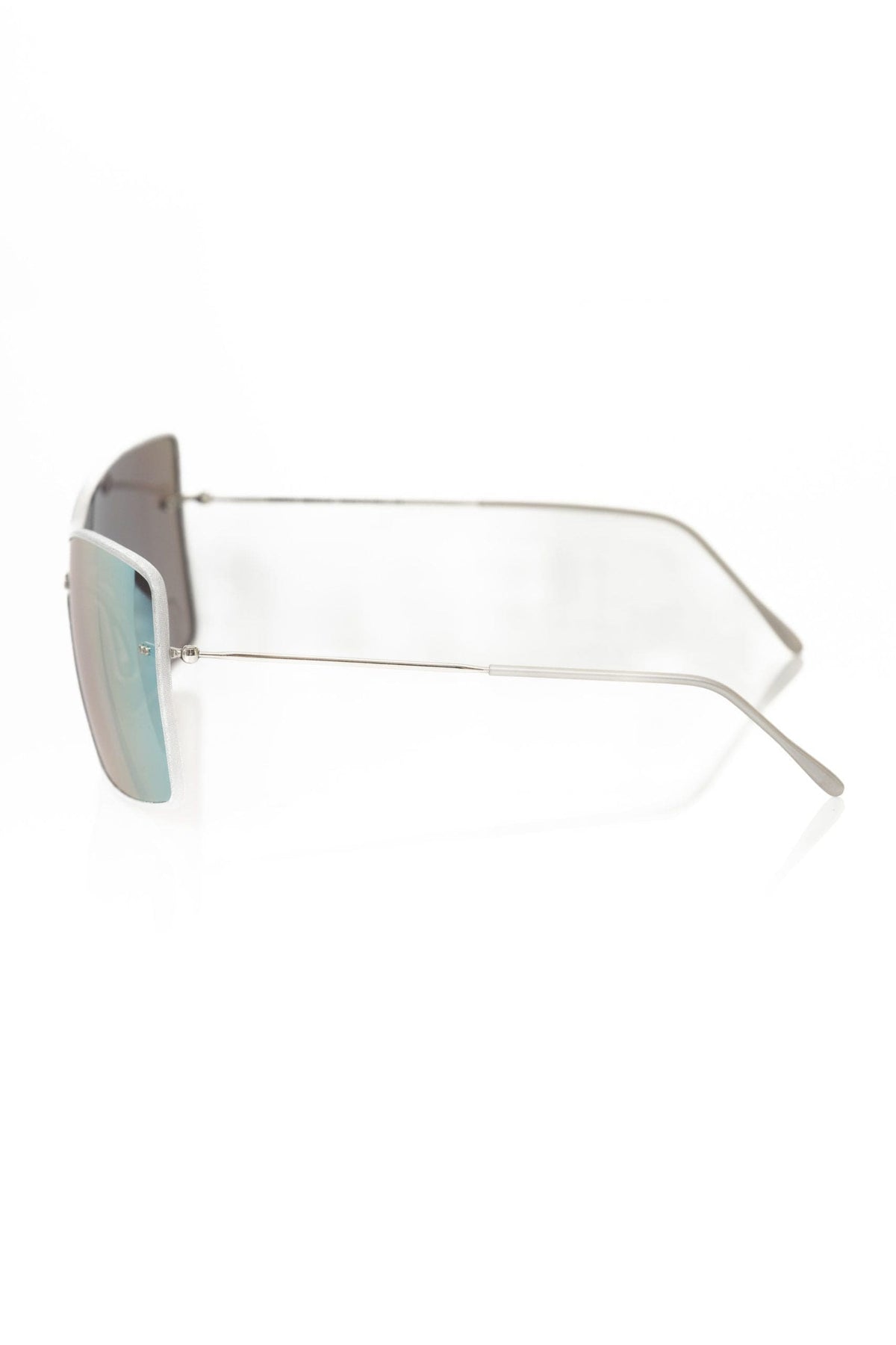 Frankie Morello Silver Metallic Women Sunglass