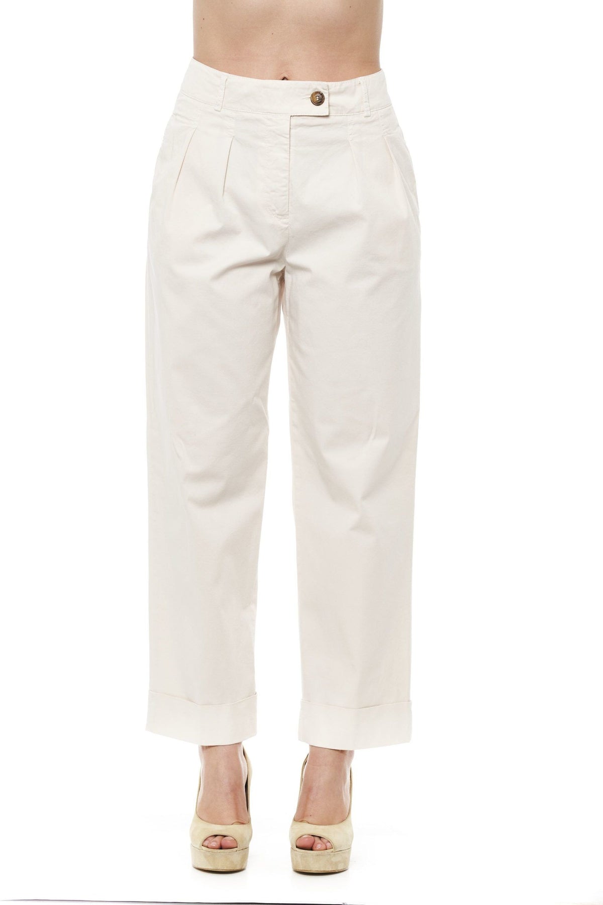 Pantalones palazzo anchos beige Peserico