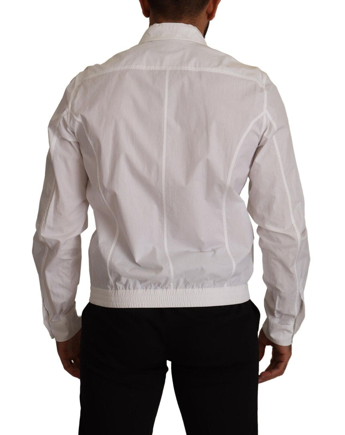 Camisa elegante de algodón blanca italiana de Dolce &amp; Gabbana