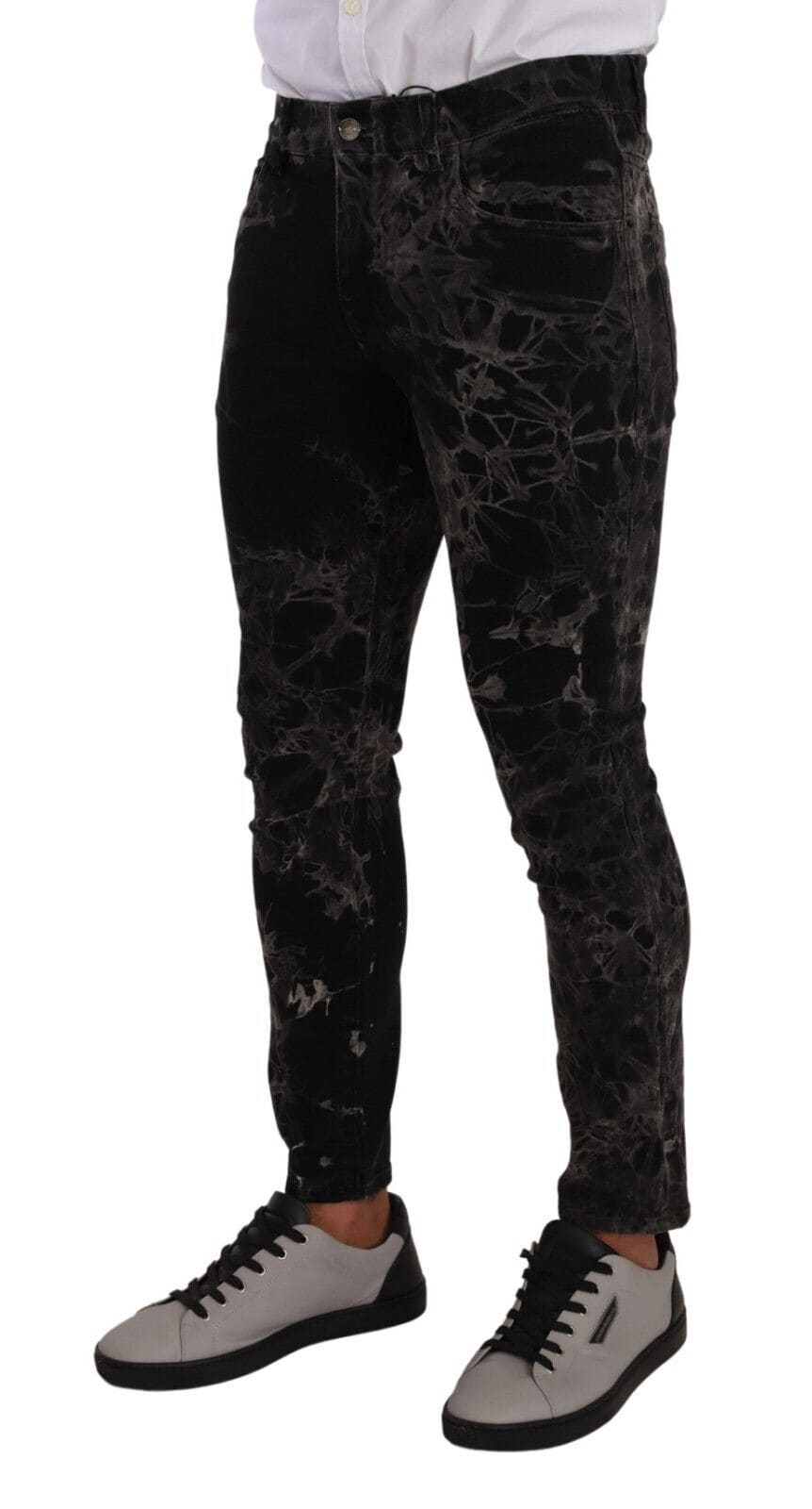 Jean skinny slim à motifs Dolce &amp; Gabbana