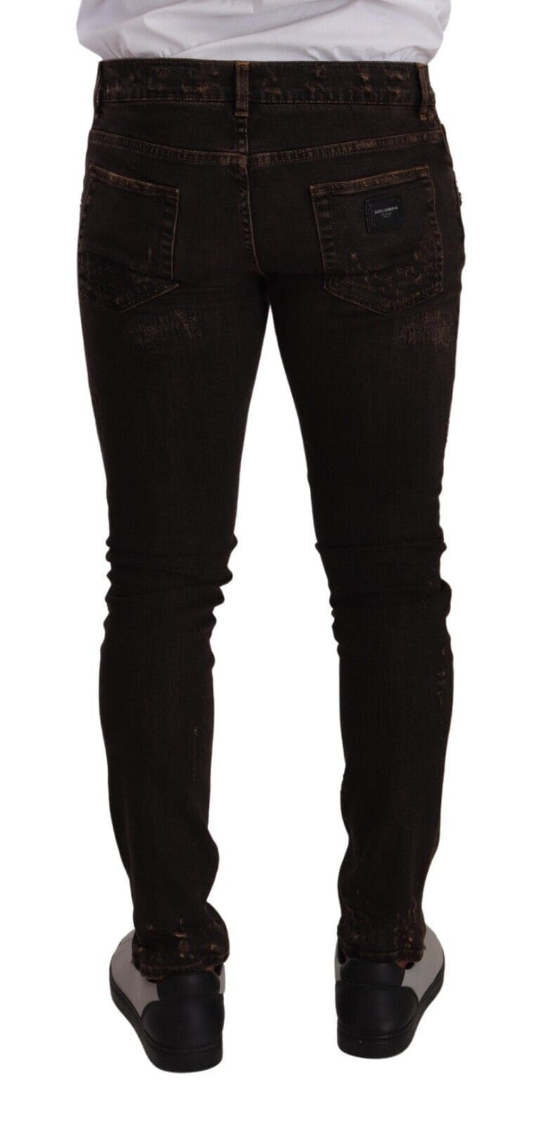 Jean skinny slim en denim vieilli Dolce &amp; Gabbana