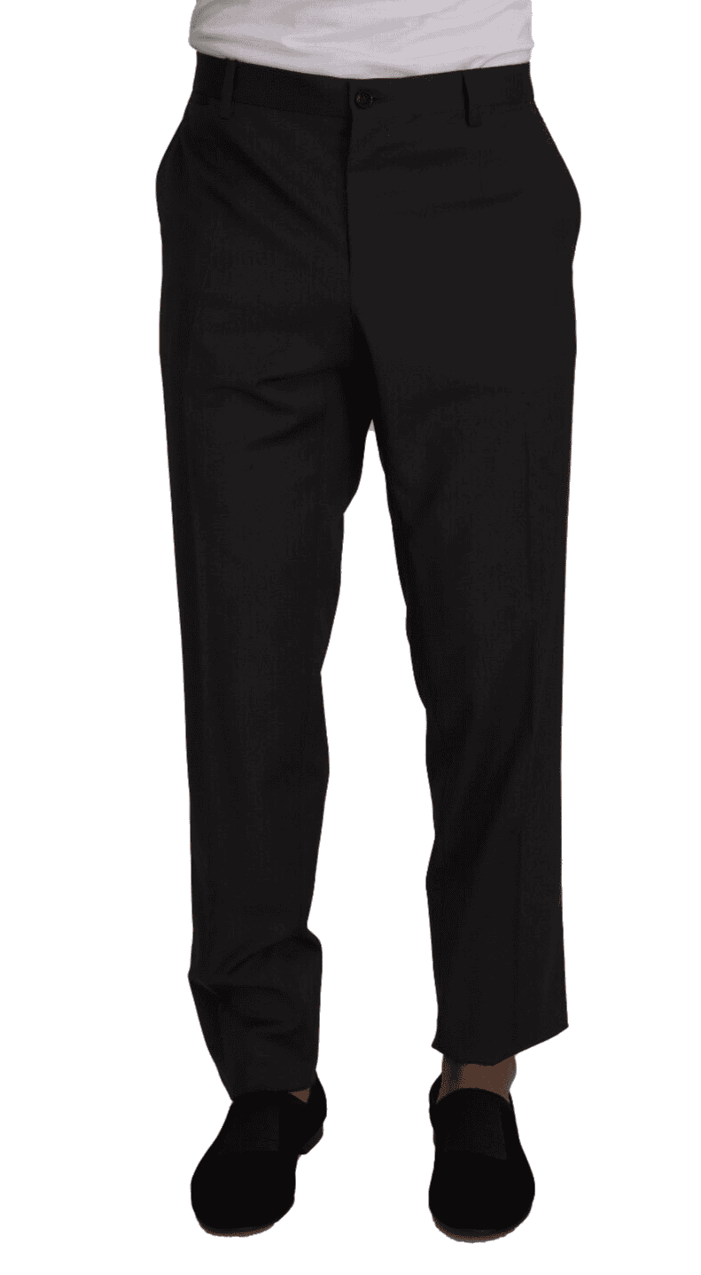 Pantalon habillé élégant en laine grise Dolce &amp; Gabbana