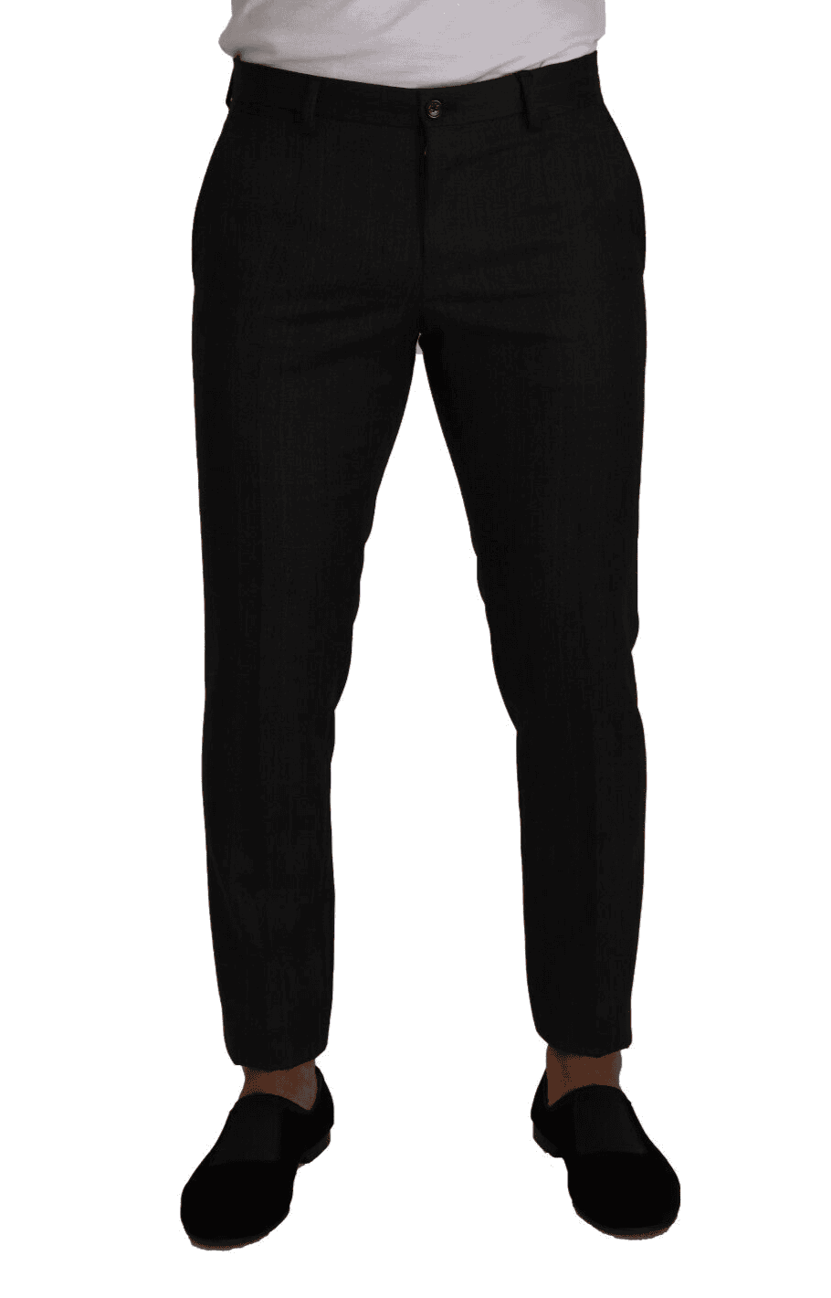 Pantalon slim élégant à carreaux gris Dolce &amp; Gabbana