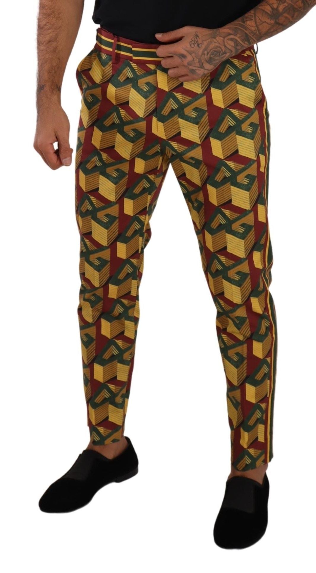 Pantalon fuselé multicolore élégant Dolce &amp; Gabbana pour homme