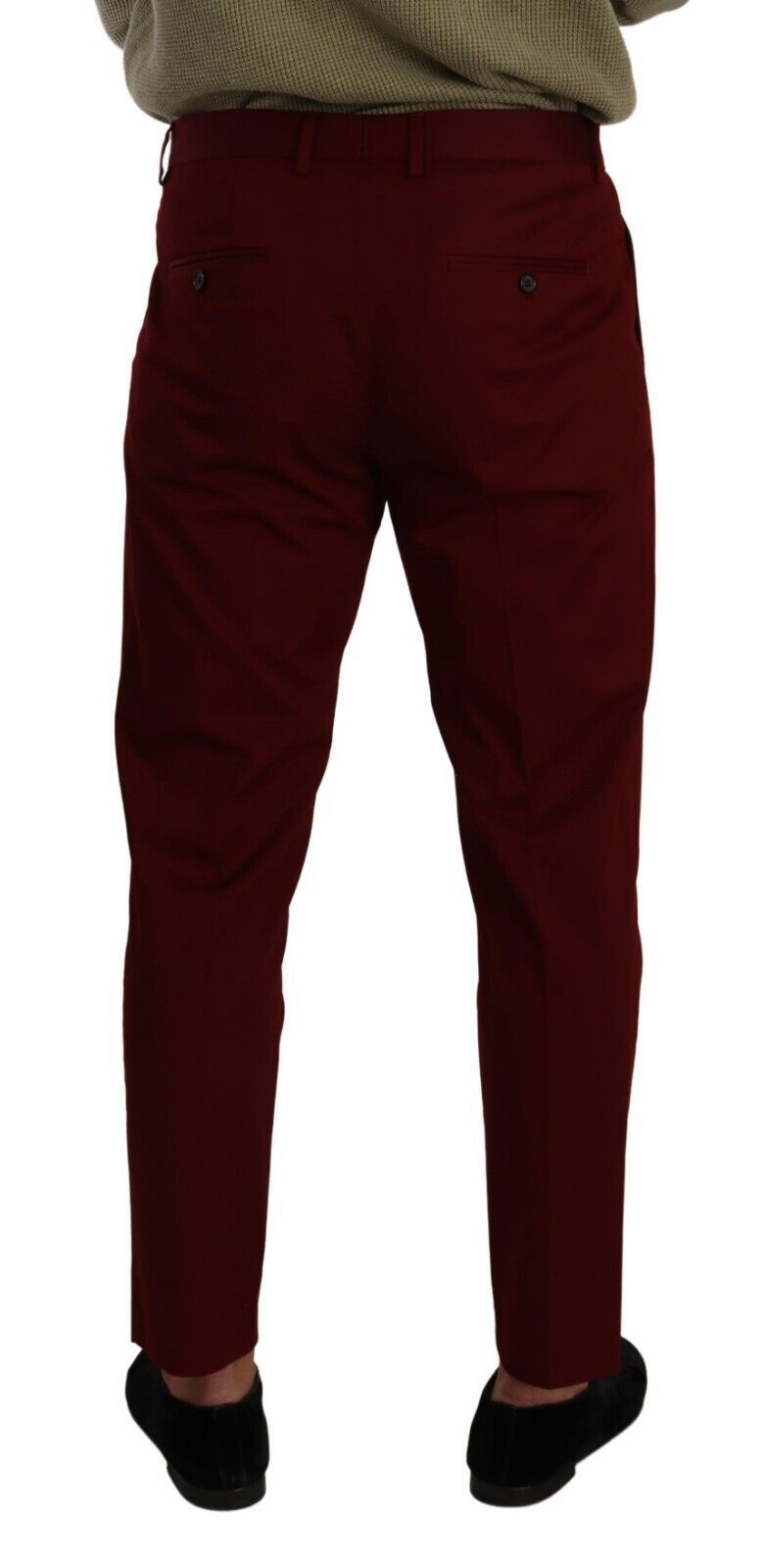 Chinos elegantes de vestir en rojo oscuro de Dolce &amp; Gabbana para hombre