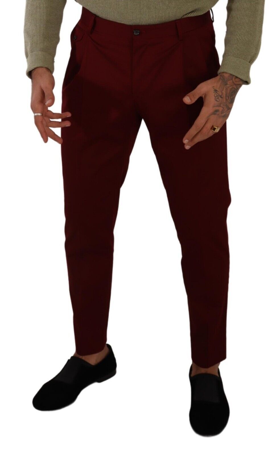 Pantalon chino rouge foncé élégant Dolce &amp; Gabbana pour homme