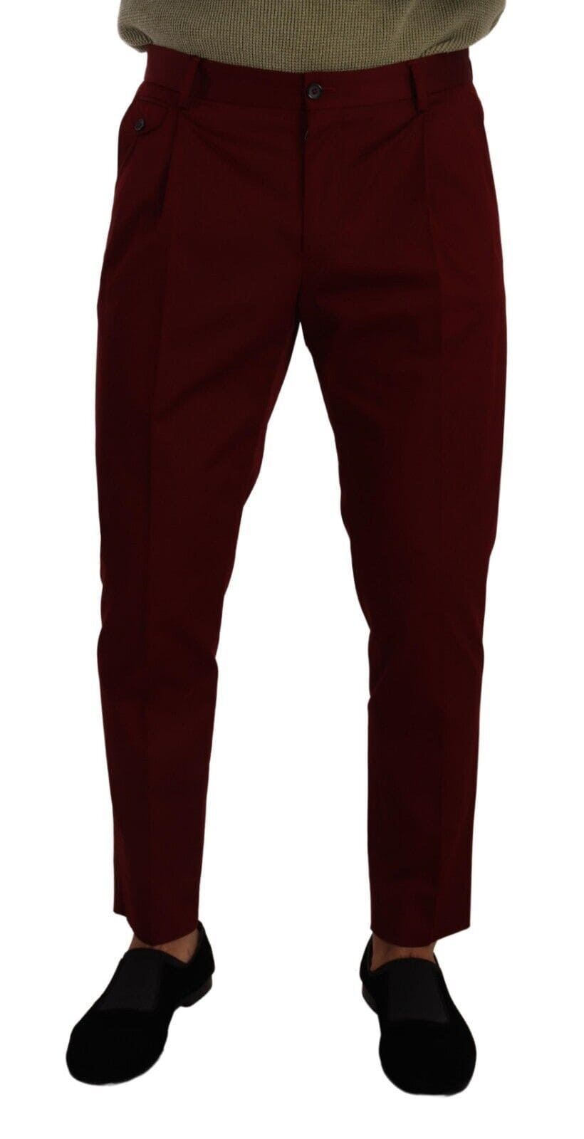 Pantalon chino rouge foncé élégant Dolce &amp; Gabbana pour homme