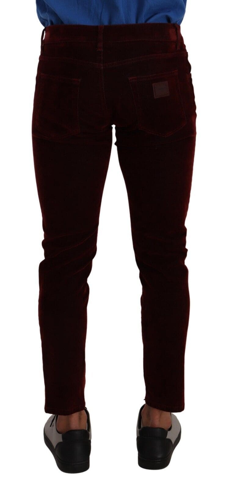 Jean slim slim bordeaux Dolce &amp; Gabbana