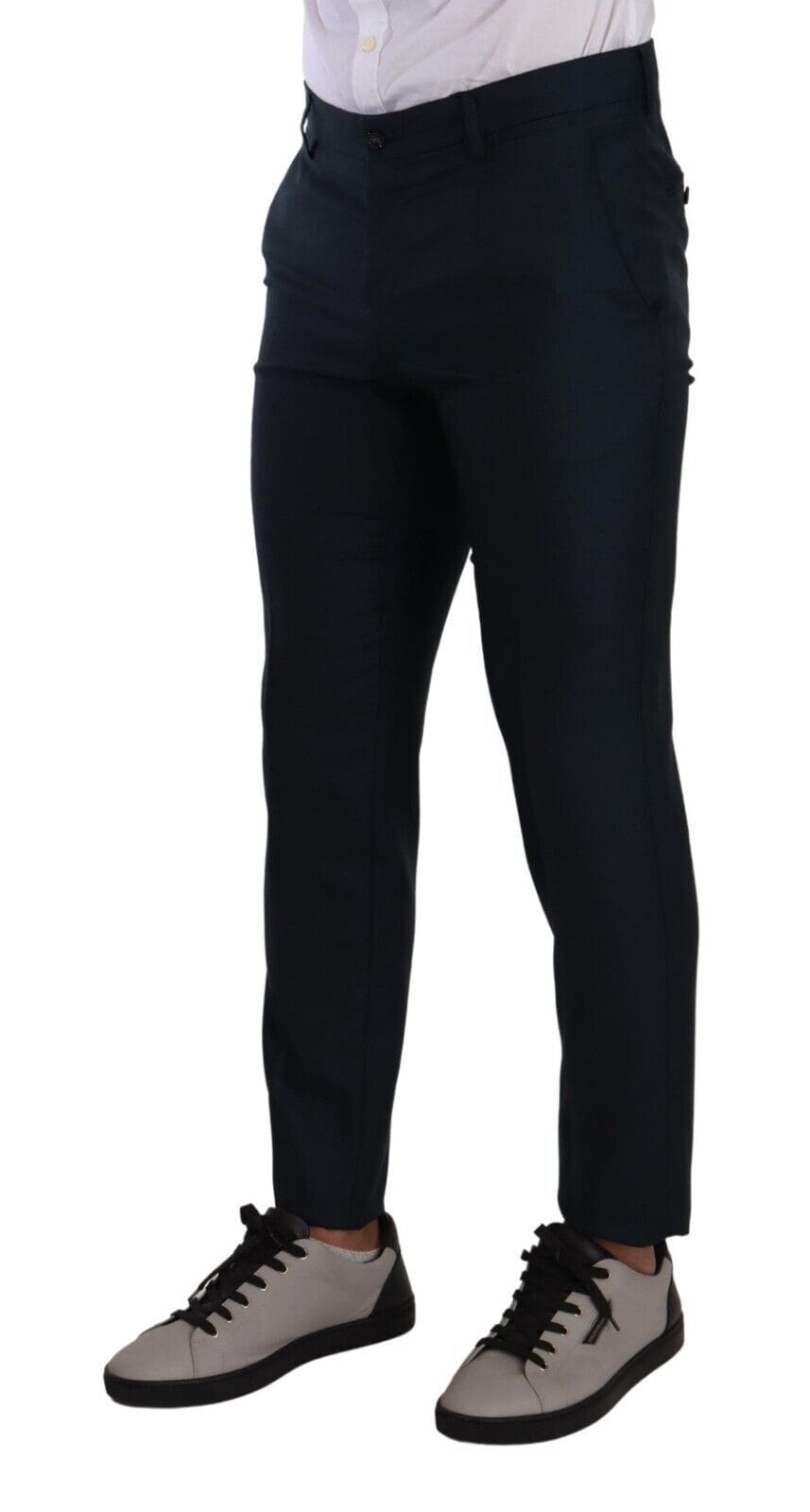 Dolce & Gabbana Elegant Slim Fit Cashmere-Silk Dress Pants