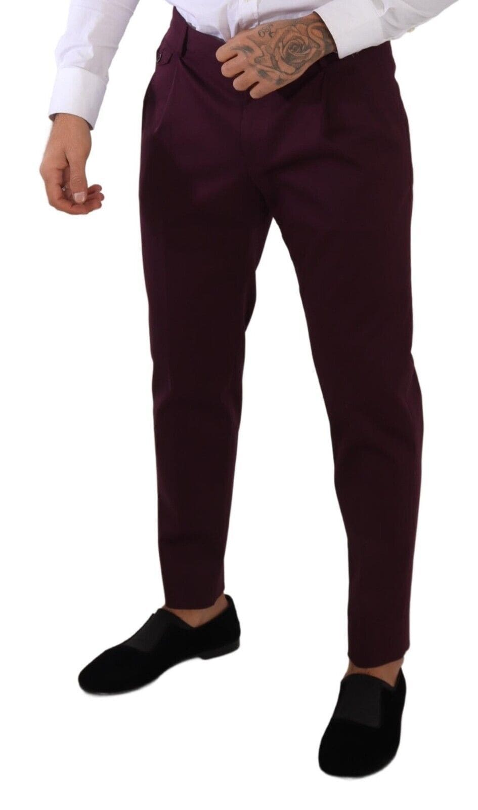 Pantalon chino violet élégant Dolce &amp; Gabbana pour l'homme moderne