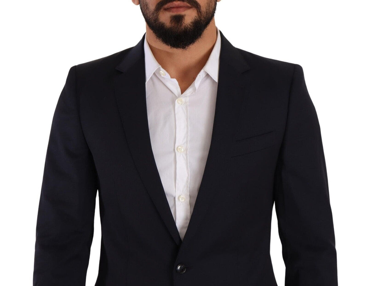 Blazer slim en laine bleu marine Martini de Dolce &amp; Gabbana