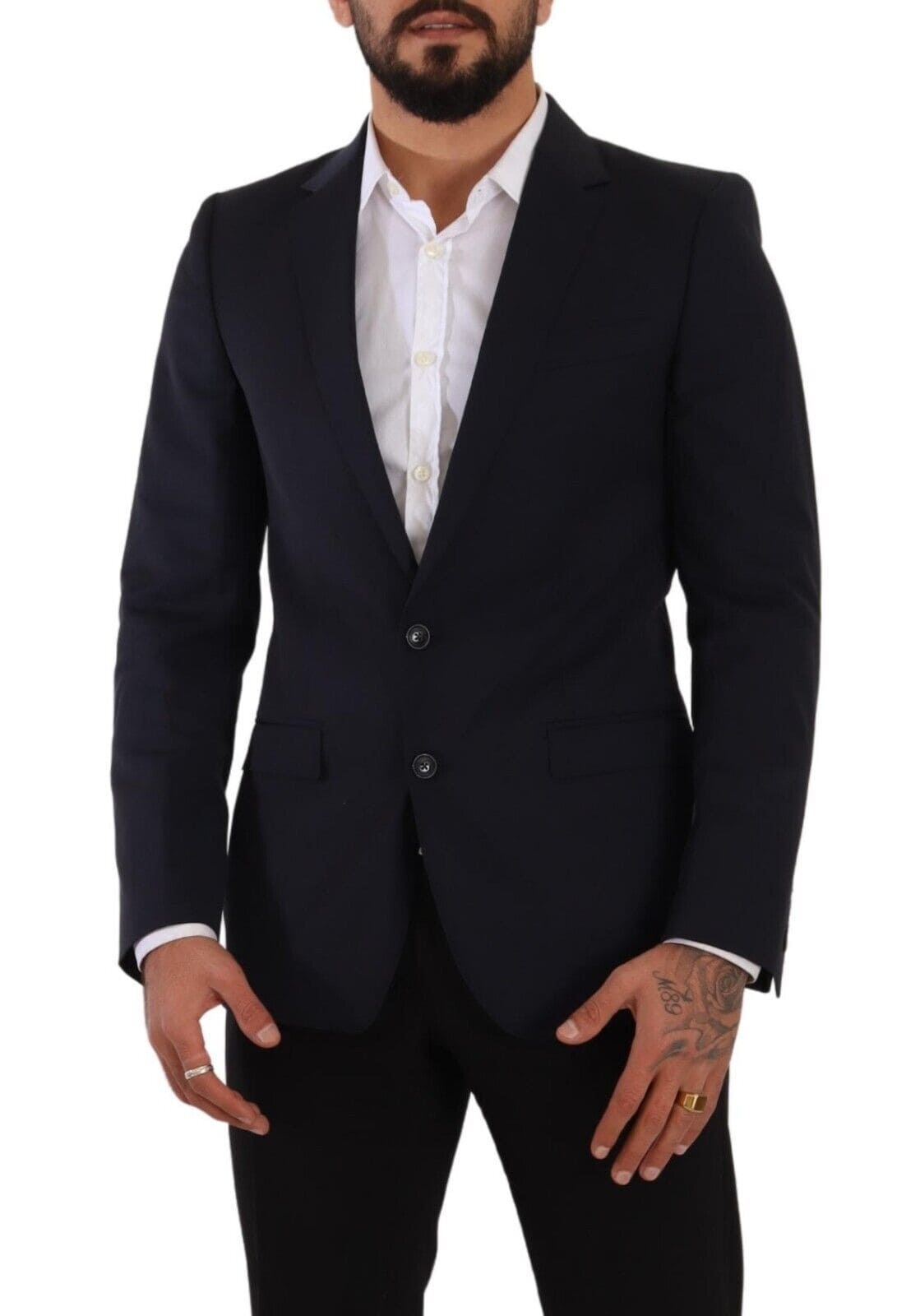 Blazer slim en laine bleu marine Martini de Dolce &amp; Gabbana