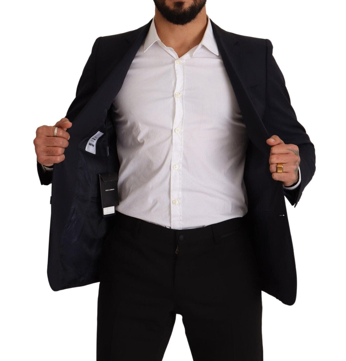 Blazer slim en laine bleu marine Martini de Dolce &amp; Gabbana