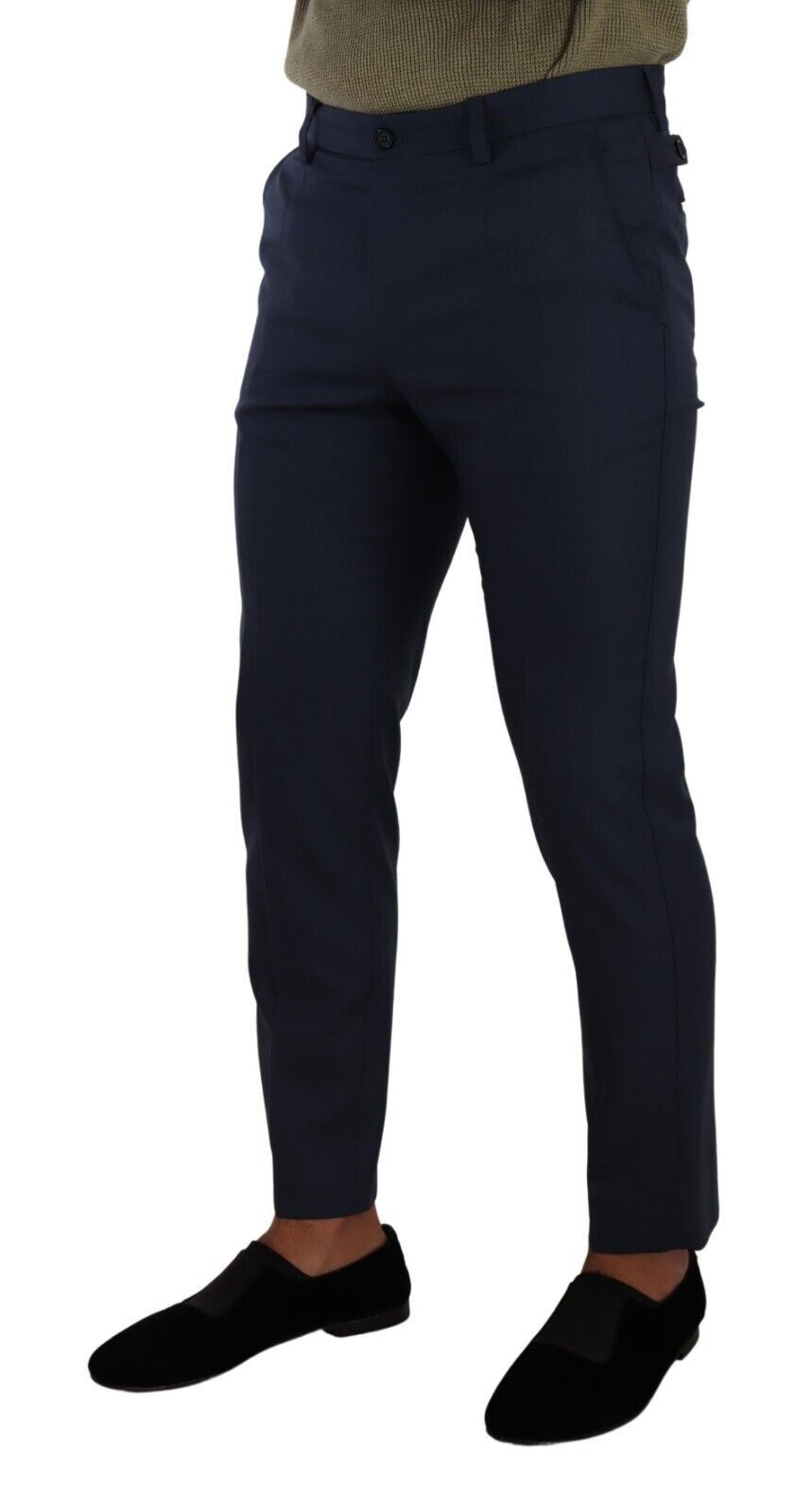 Pantalon habillé slim bleu foncé élégant Dolce &amp; Gabbana