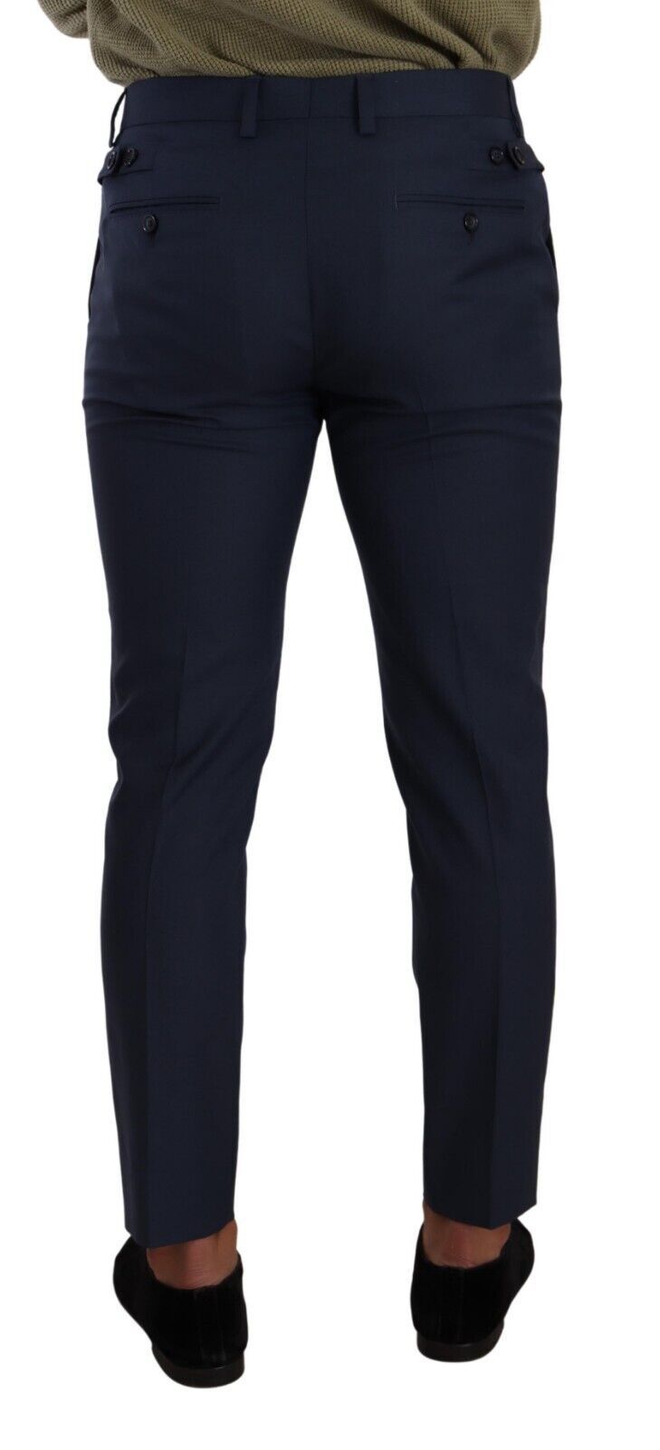 Pantalon habillé slim bleu foncé élégant Dolce &amp; Gabbana