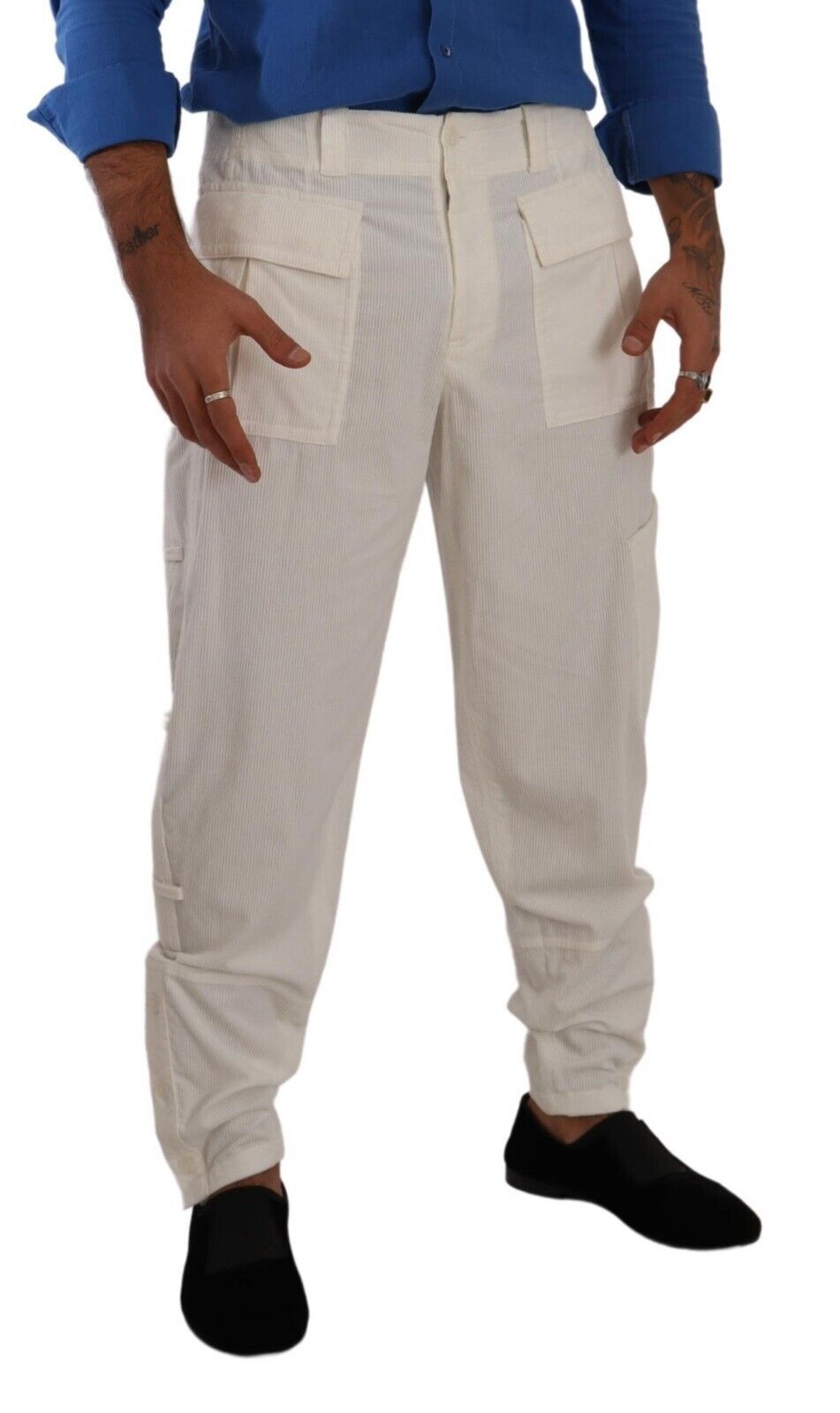 Pantalon cargo élégant blanc cassé Dolce &amp; Gabbana - Coupe standard