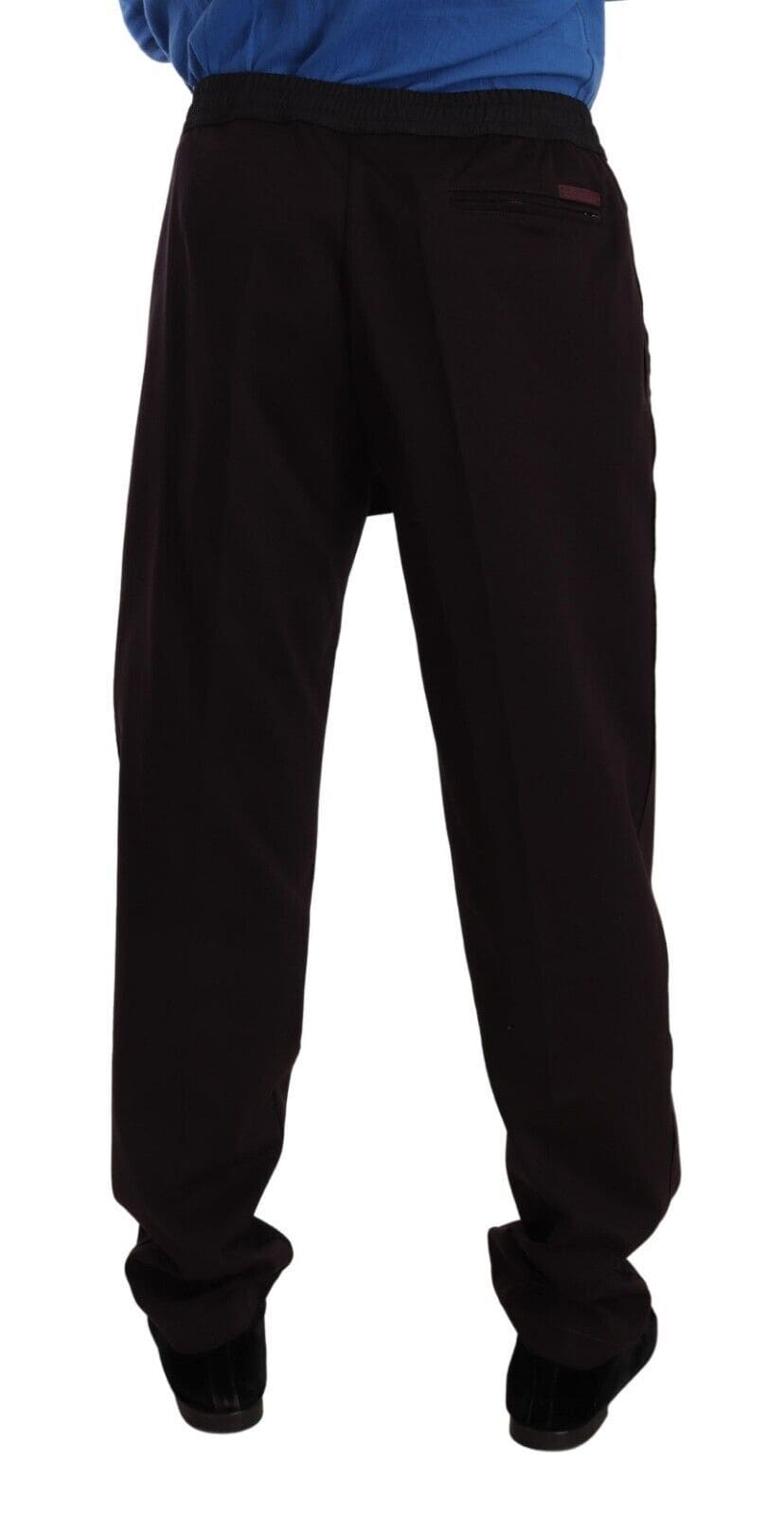 Pantalon de jogging élégant en coton bordeaux Dolce &amp; Gabbana