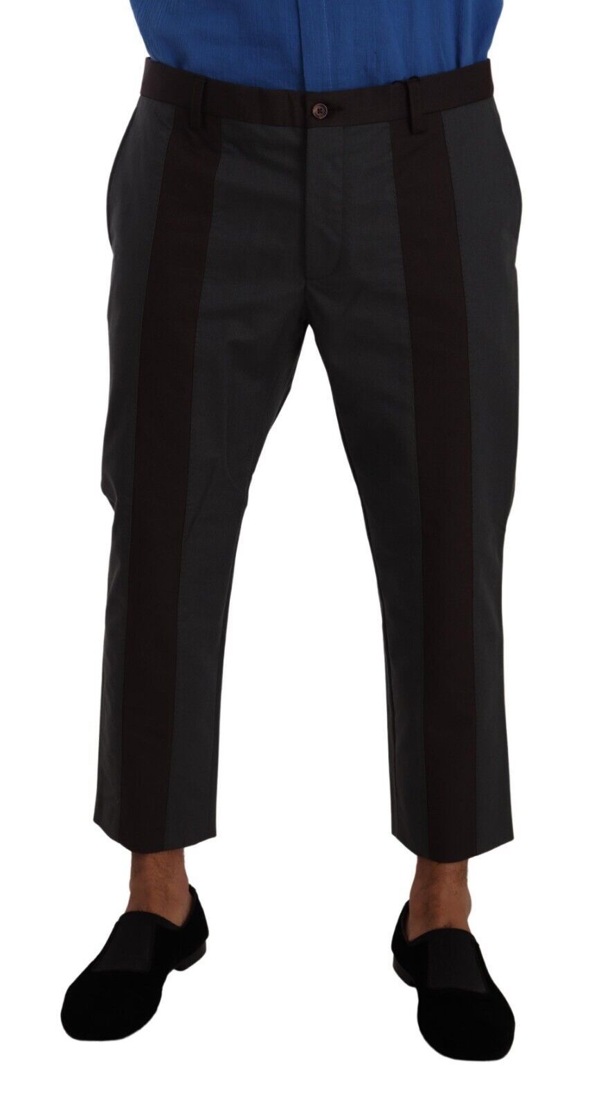 Pantalon court élégant Dolce &amp; Gabbana dans des tons gris et bordeaux