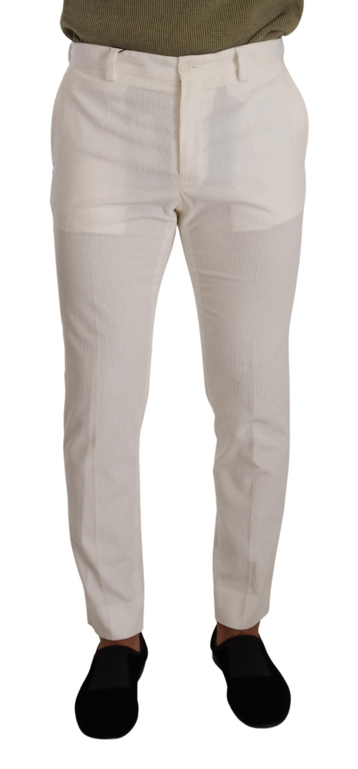 Pantalon slim élégant en coton Dolce &amp; Gabbana