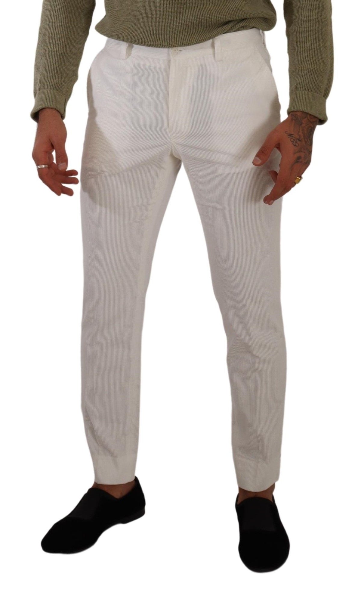 Pantalon slim élégant en coton Dolce &amp; Gabbana