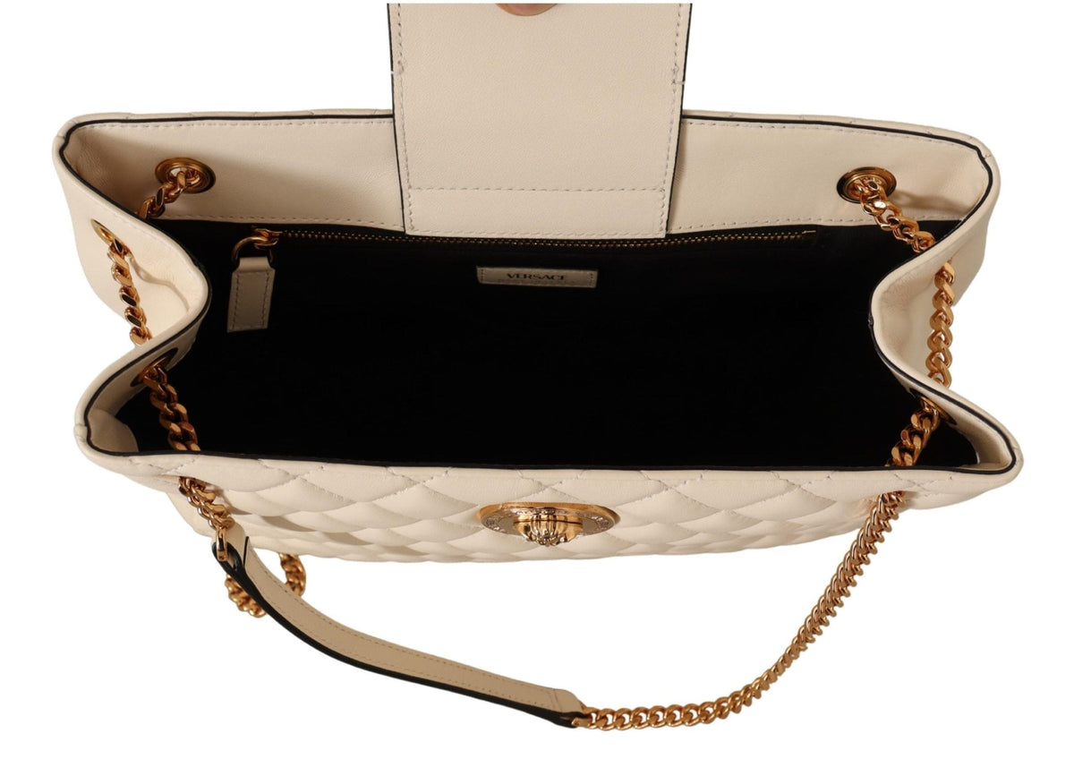 Bolso tote elegante de piel napa acolchada de Versace