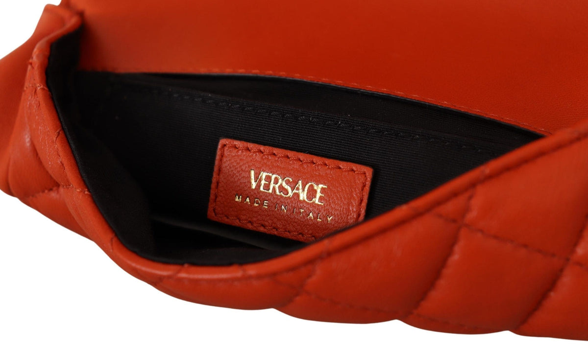 Bolso bandolera elegante de piel de napa roja de Versace