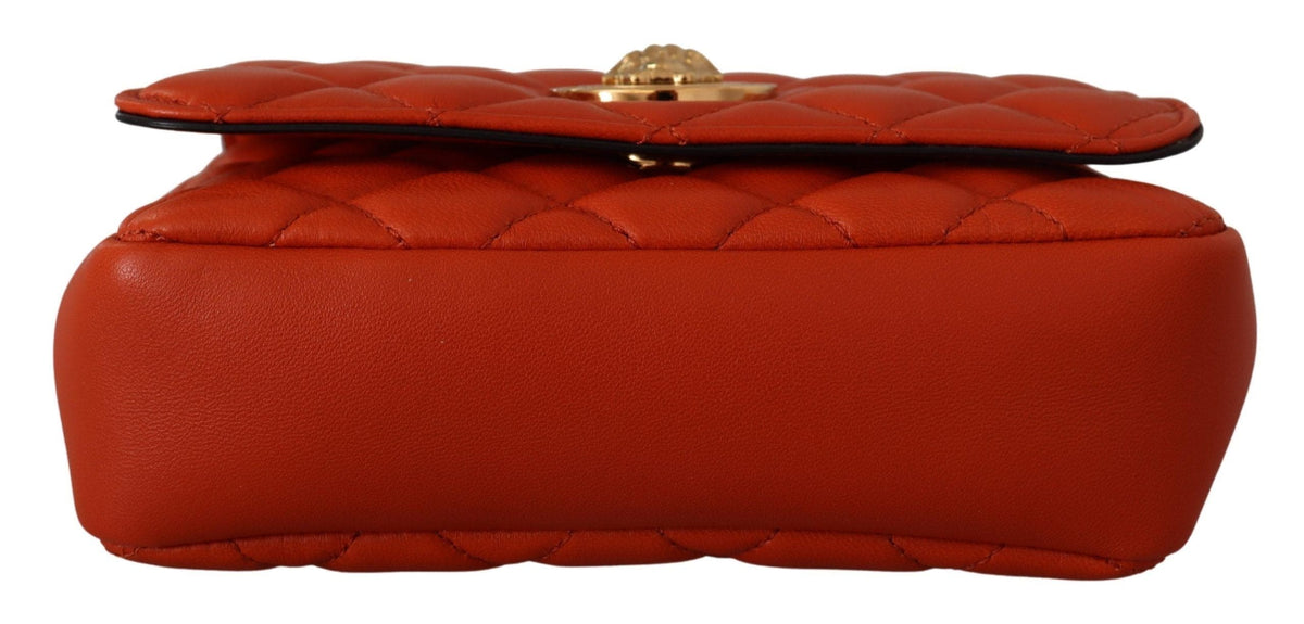 Bolso bandolera elegante de piel de napa roja de Versace