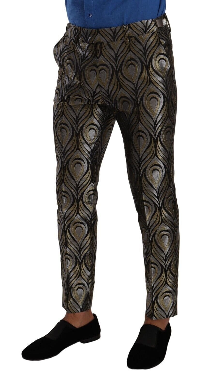 Pantalon habillé métallisé slim fit élégant Dolce &amp; Gabbana