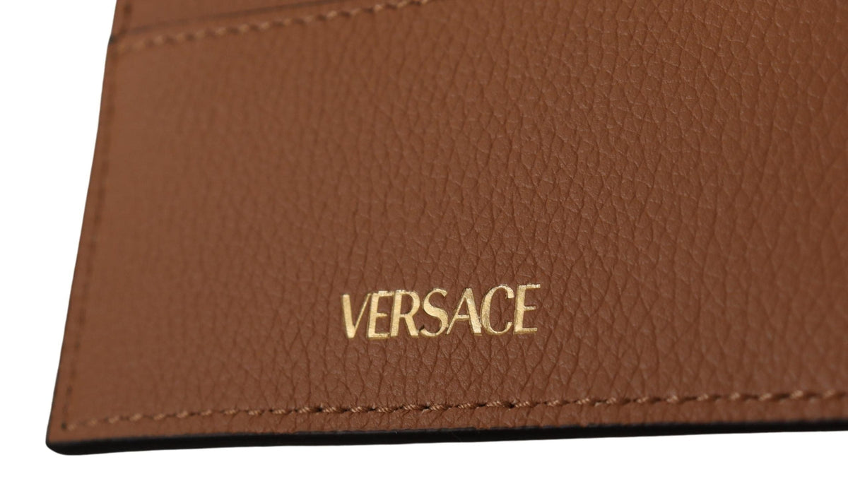 Porte-cartes élégant en cuir de veau Medusa de Versace