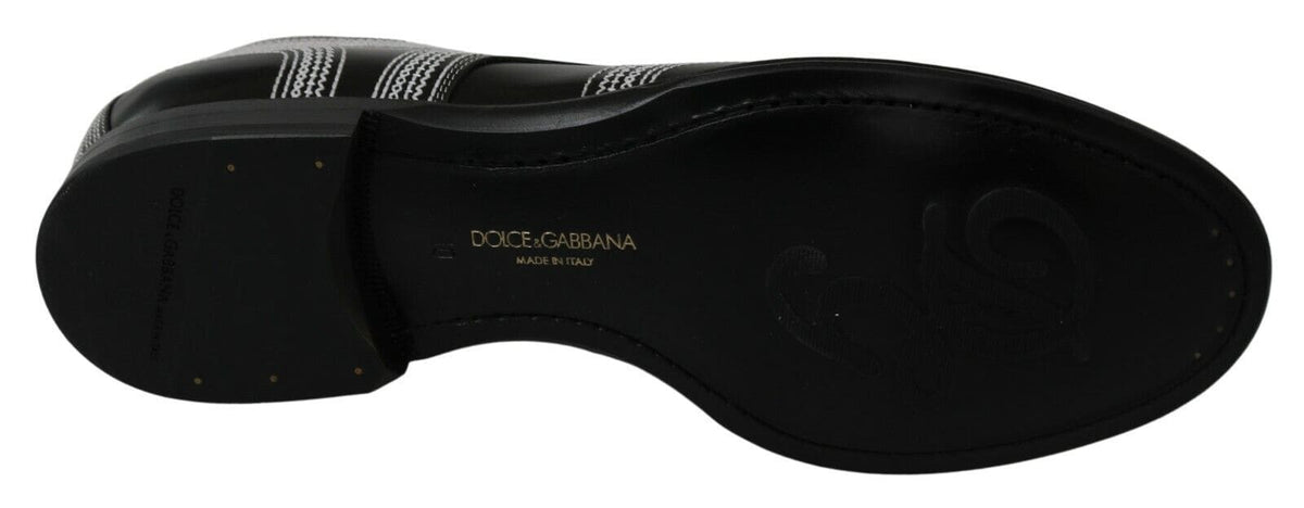 Zapatos Derby elegantes en blanco y negro de Dolce &amp; Gabbana