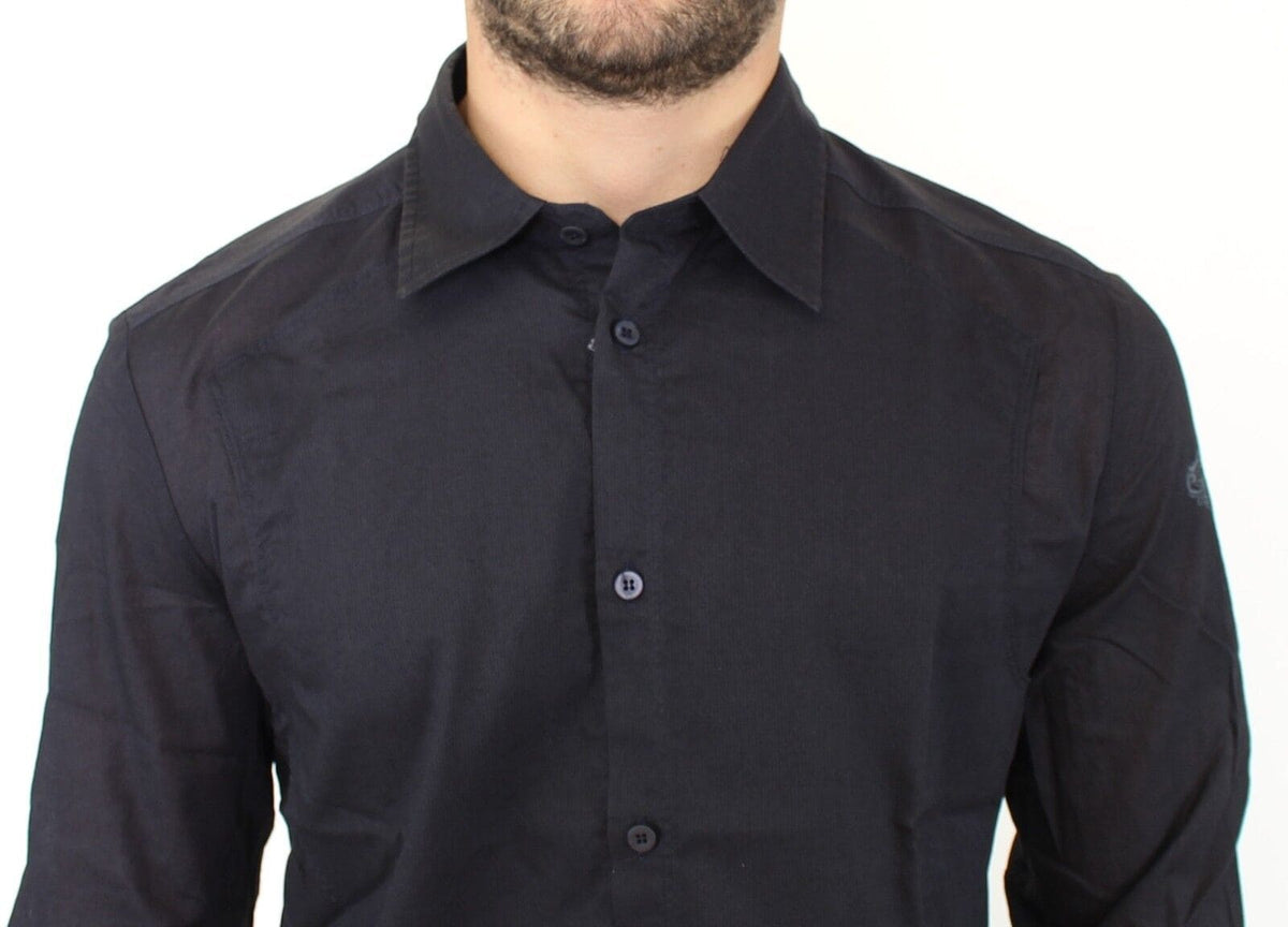 Ermanno Scervino Camisa casual elegante de algodón azul