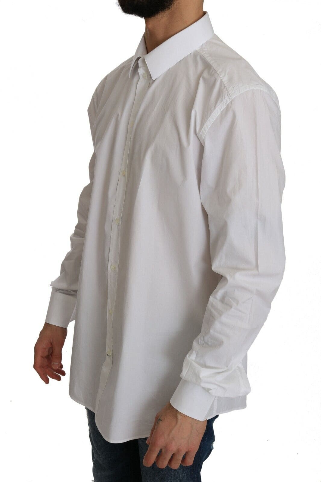 Camisa formal de corte entallado blanca exclusiva de Dolce &amp; Gabbana