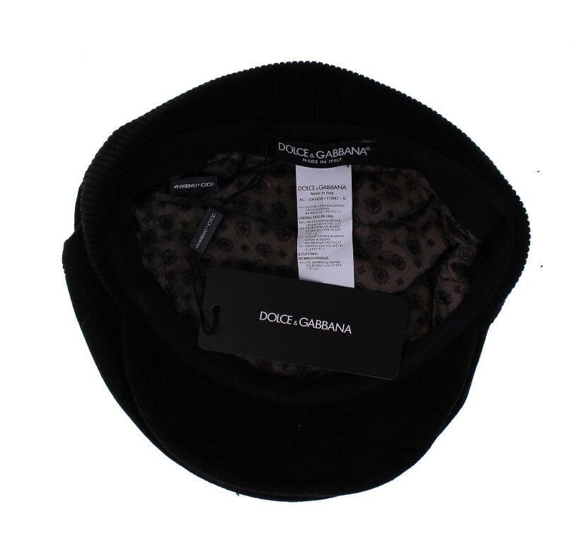 Dolce &amp; Gabbana Gorra Newsboy Sleek negra