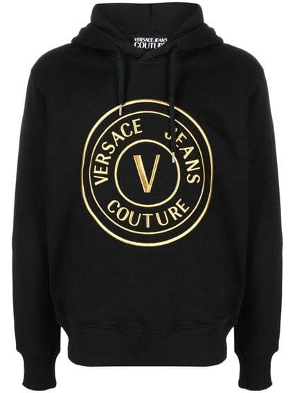 Sweat à capuche noir chic Versace Jeans